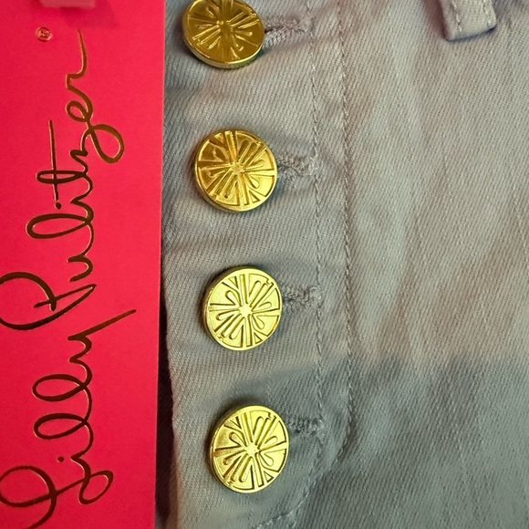 Lilly Pulitzer South Ocean High Rise Jeans Size 12  Purple Phlox NWT - Picture 3 of 5